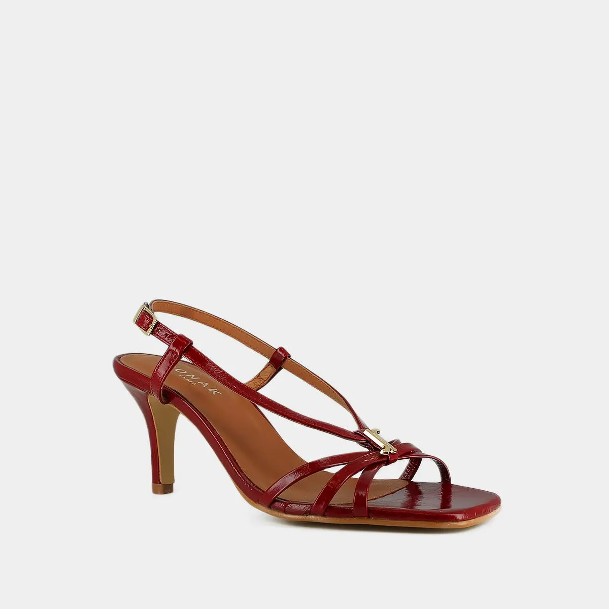 088- Voma Cuir Brillant Rouge-Carmin