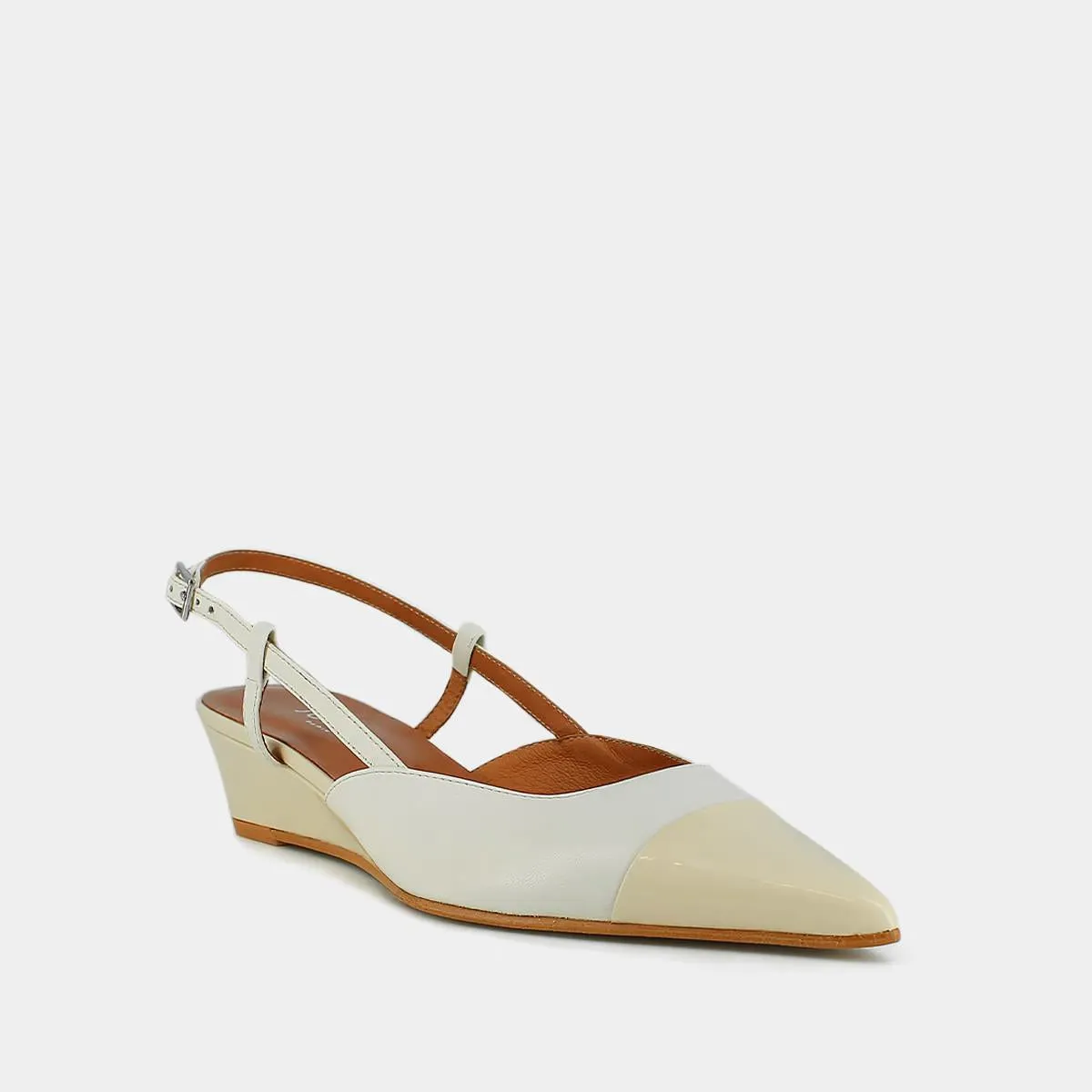 264- Dakara Vernis/cuir Ecru-ecru