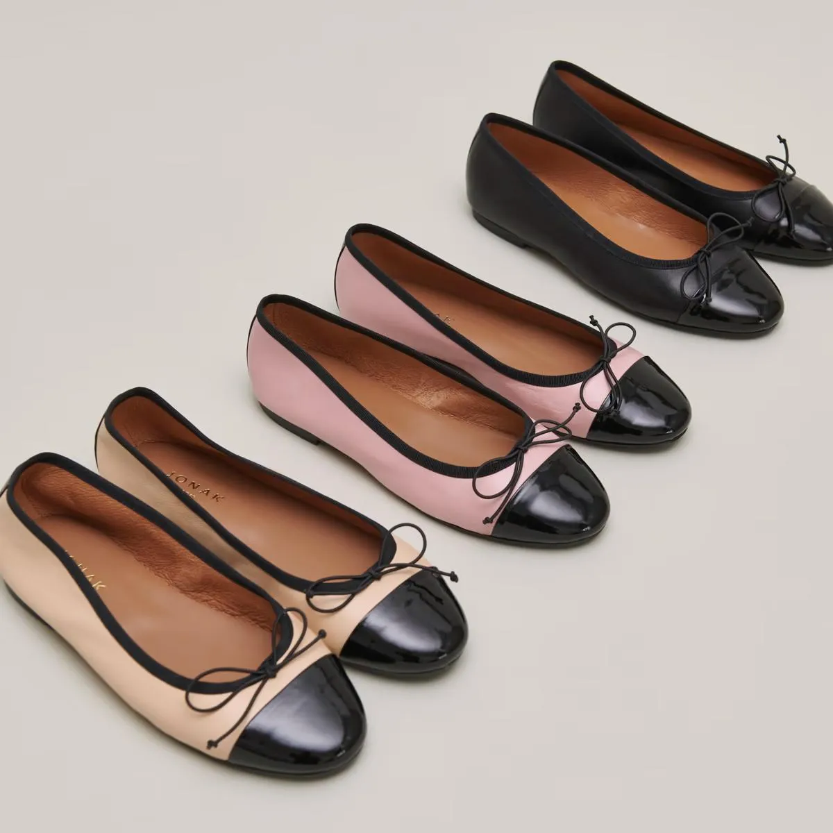 264- Daxi Vernis/cuir Noir-beige