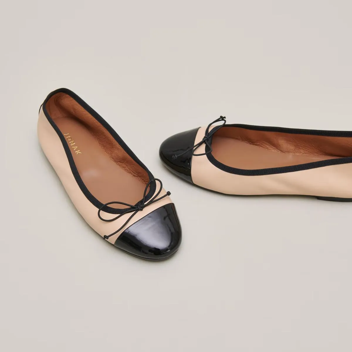 264- Daxi Vernis/cuir Noir-beige