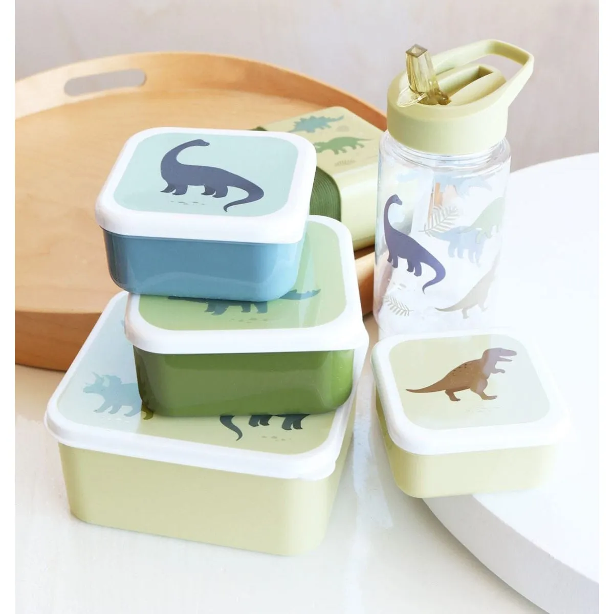 A Little Lovely Company Lunch & Snack Box Set: Dinosaurs