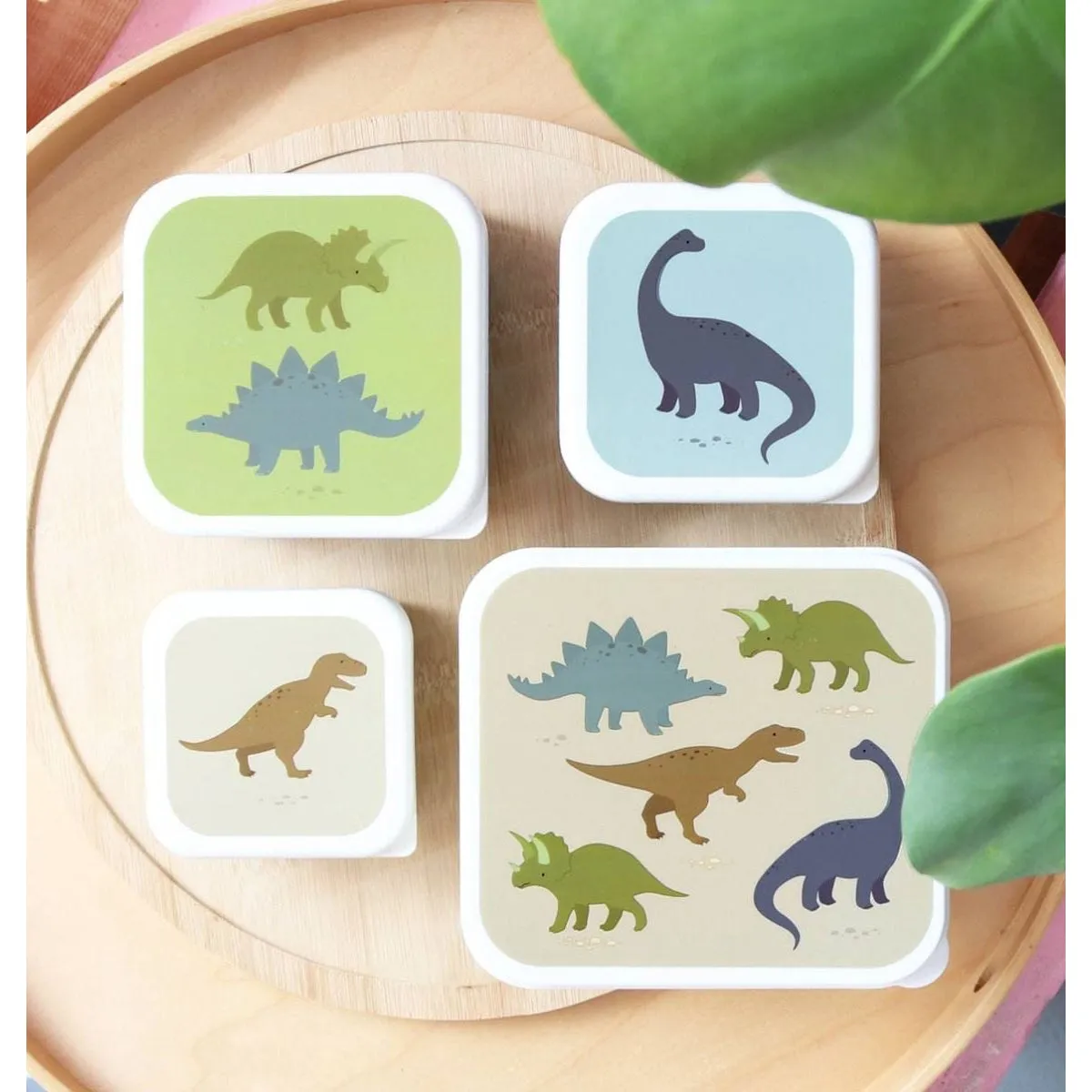 A Little Lovely Company Lunch & Snack Box Set: Dinosaurs