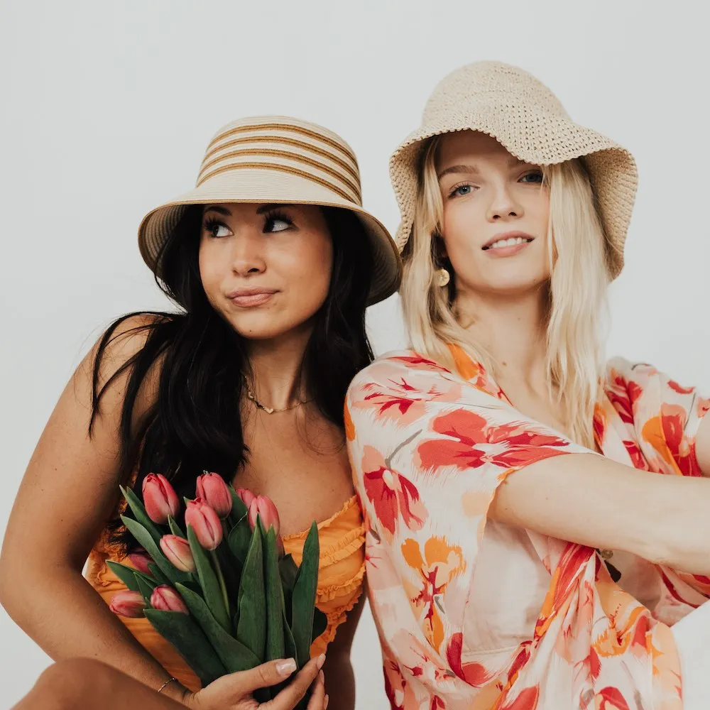 Adeline Straw Bucket Hat