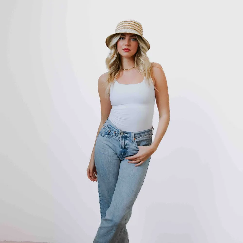 Adeline Straw Bucket Hat