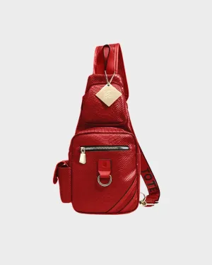 Apollo 1 Tear Drop Crossbody Bag in Red