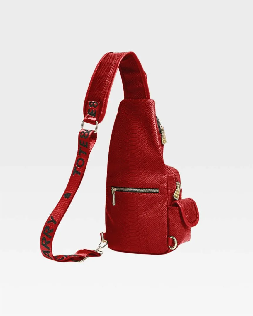 Apollo 1 Tear Drop Crossbody Bag in Red