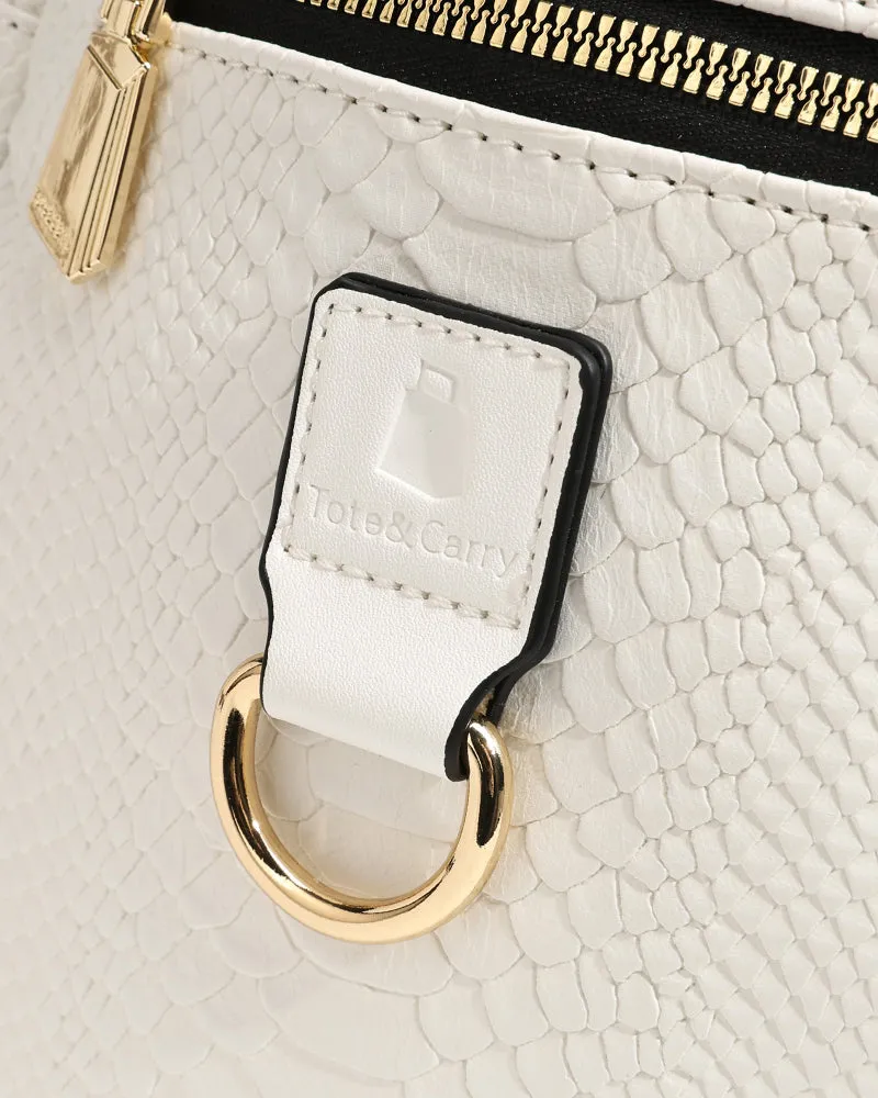 Apollo 1 Tear Drop Crossbody Bag in White