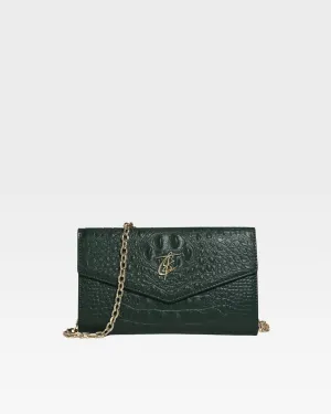 Apollo 2 Clutch Shoulder Bag in Emerald Green