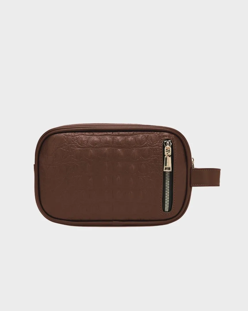 Apollo 2 Toiletry Bag in Chocolate