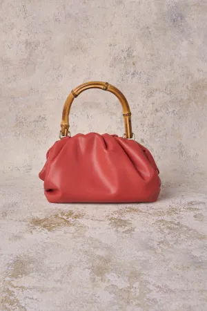 Bamboo Top Handle Bag - Terracotta