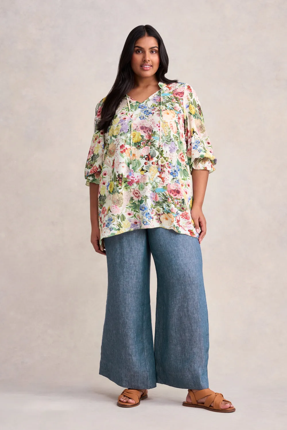 Beaded Tassel Kaftan - Joie Print