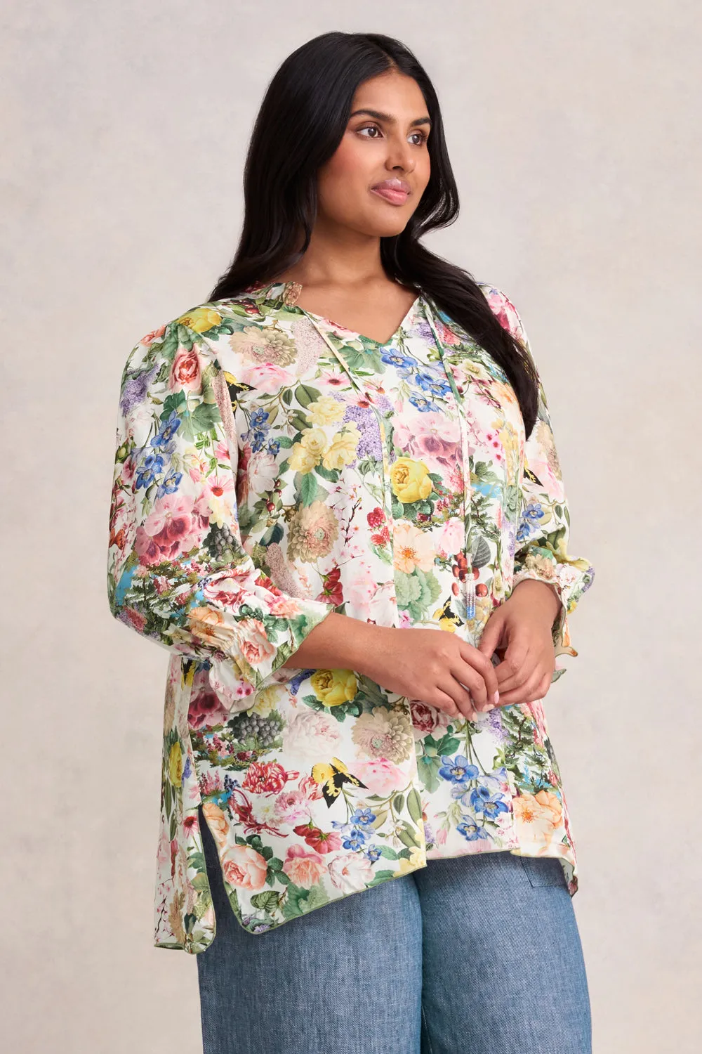 Beaded Tassel Kaftan - Joie Print