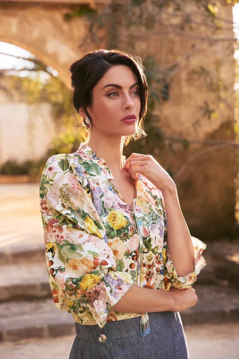 Beaded Tassel Kaftan - Joie Print