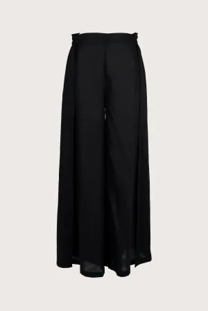 Black Open Linen Pants