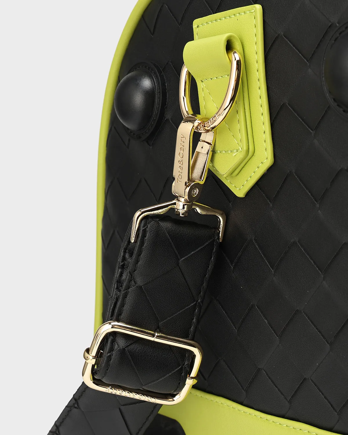 Bodega Rolling Duffle Bag in Black & Slyme