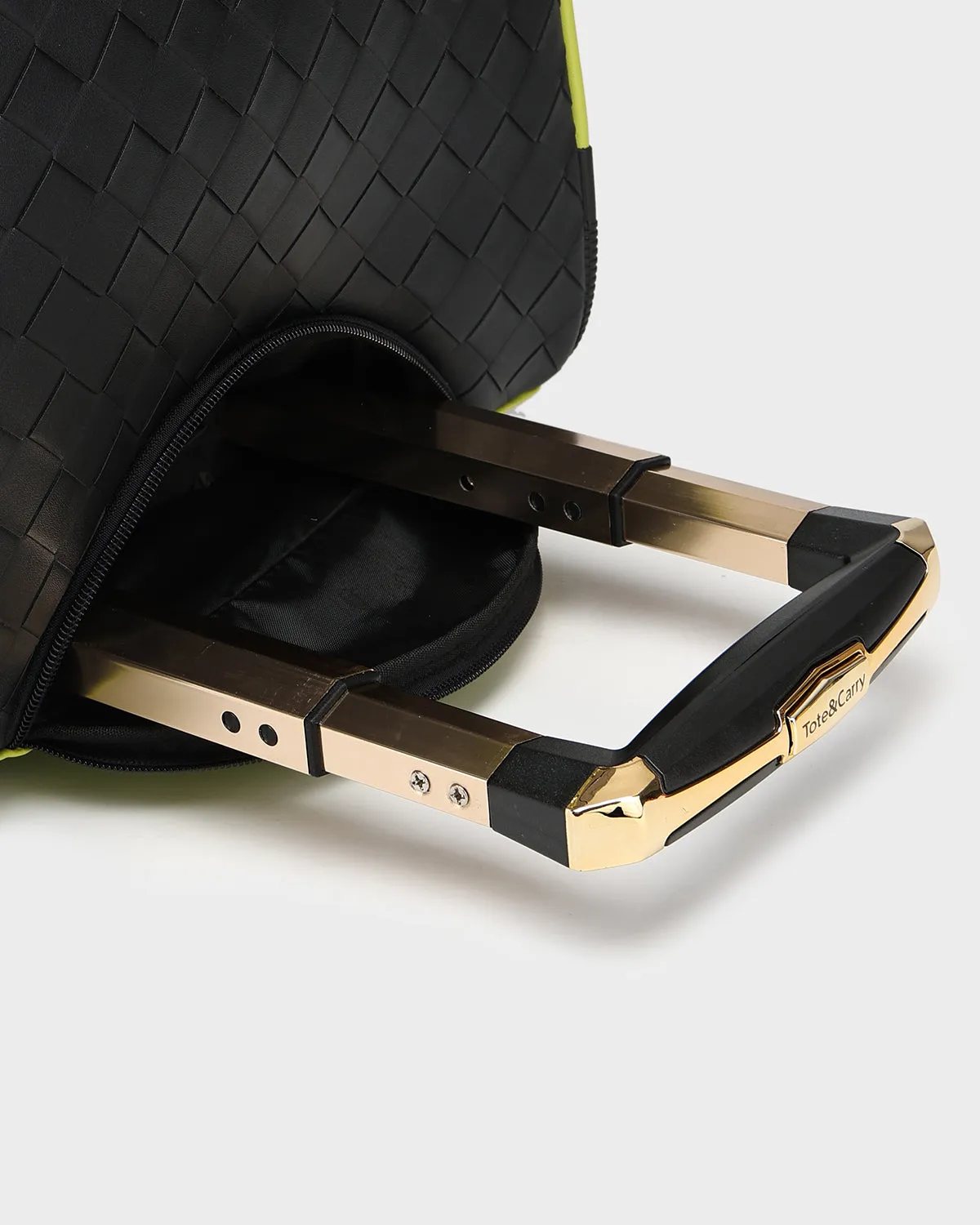 Bodega Rolling Duffle Bag in Black & Slyme