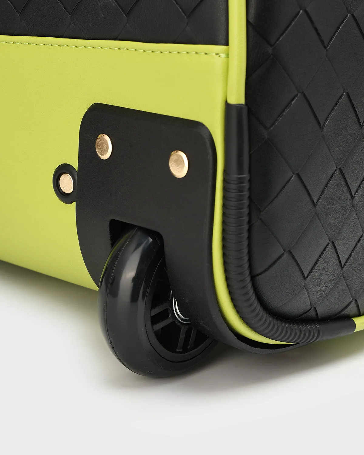 Bodega Rolling Duffle Bag in Black & Slyme