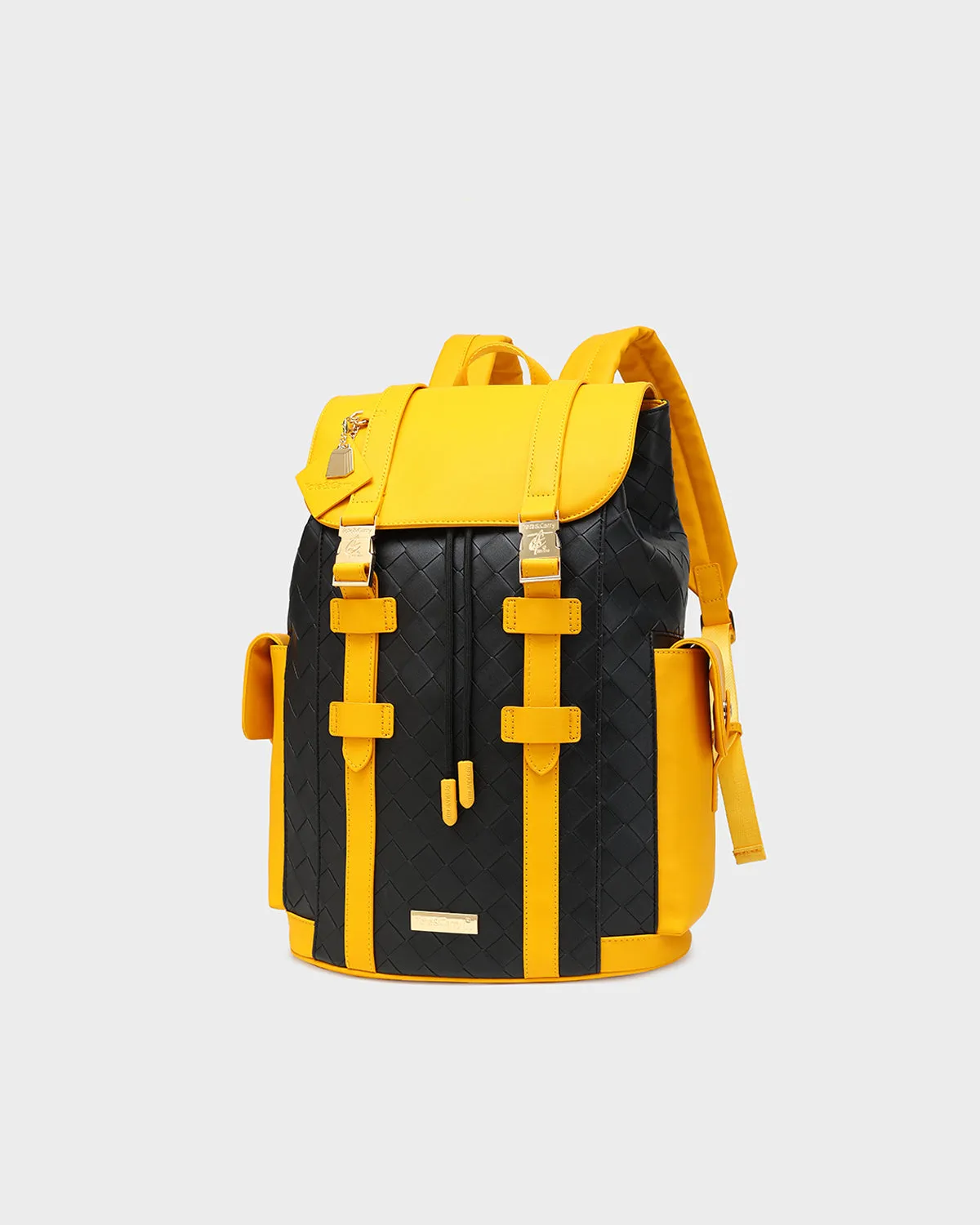 Bodega Rolling Travel Set in Black & Mustard