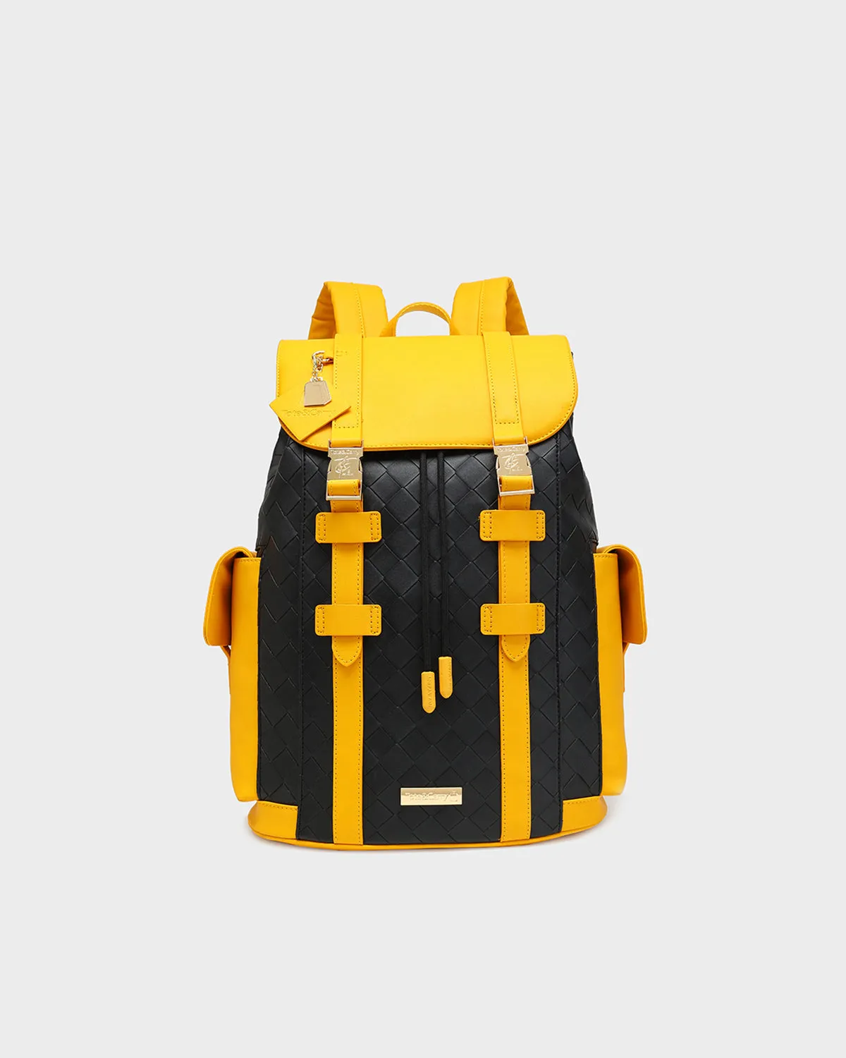 Bodega Rolling Travel Set in Black & Mustard