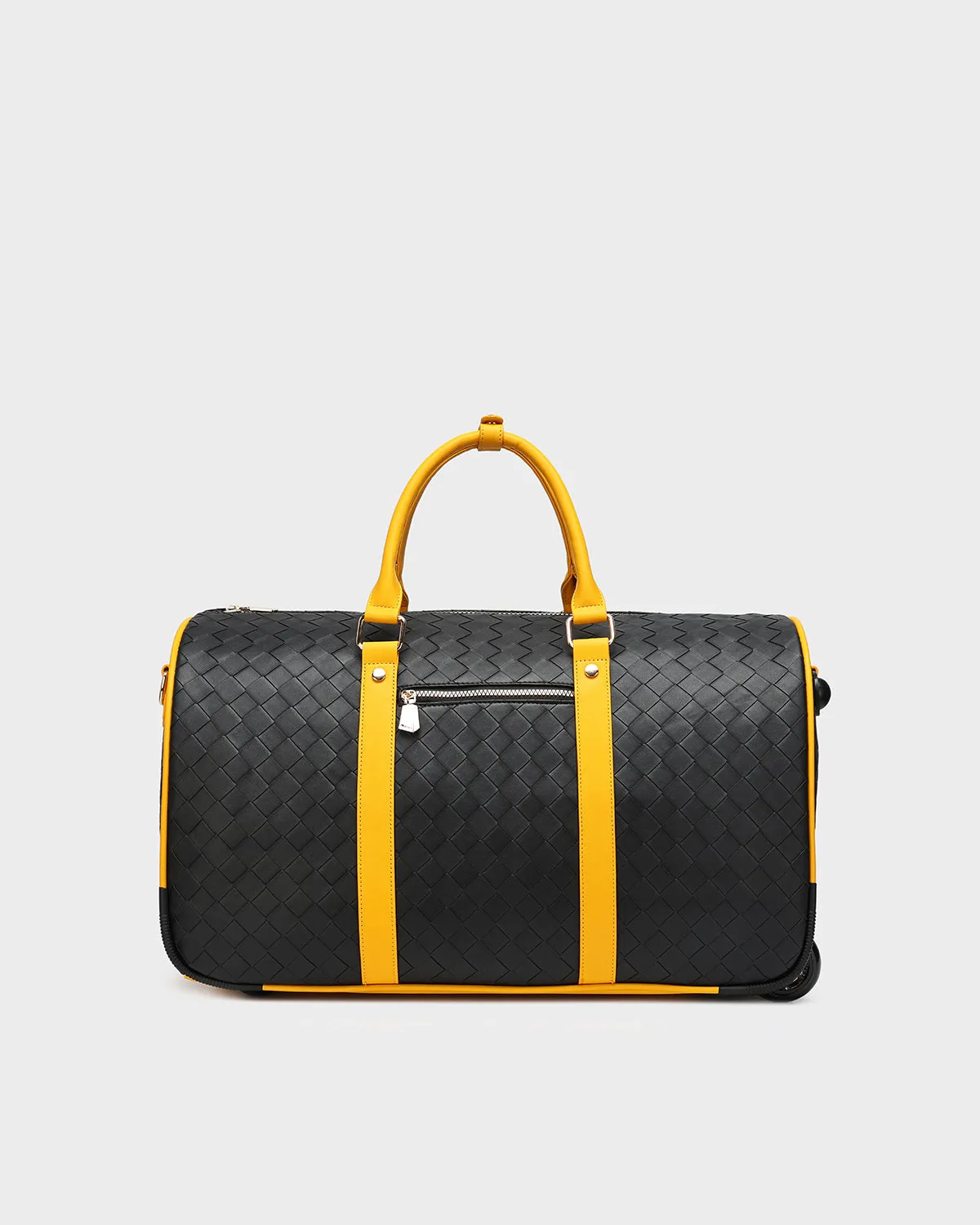 Bodega Rolling Travel Set in Black & Mustard