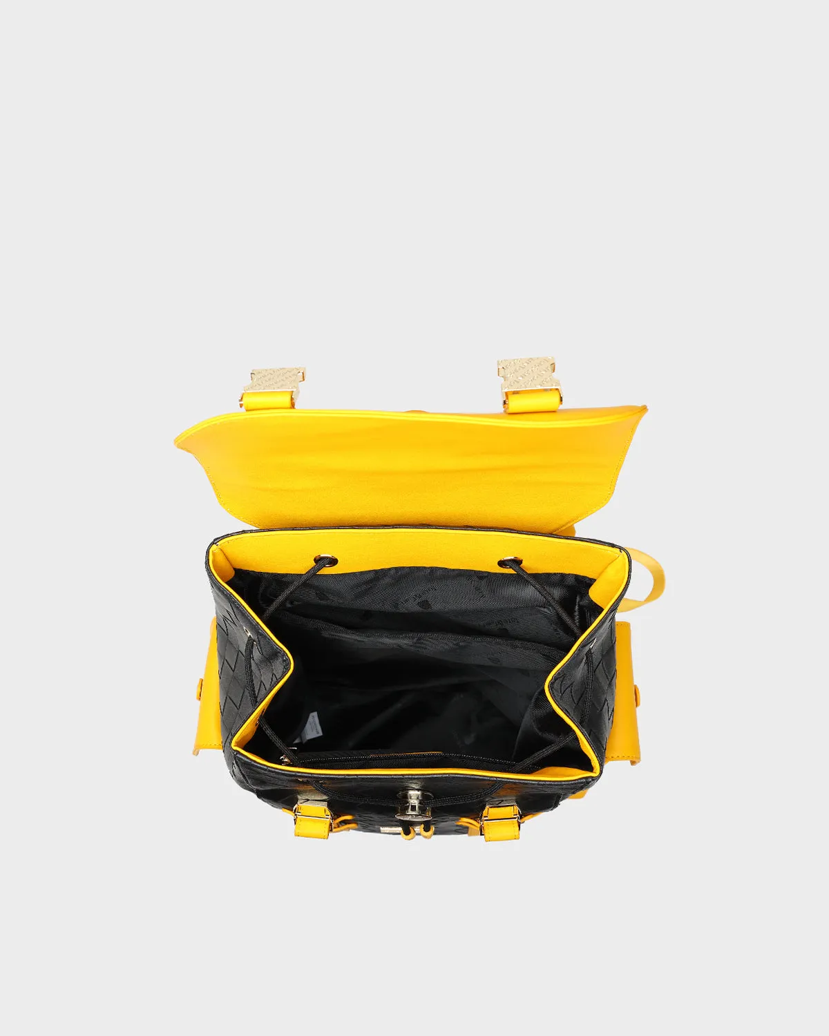 Bodega Rolling Travel Set in Black & Mustard