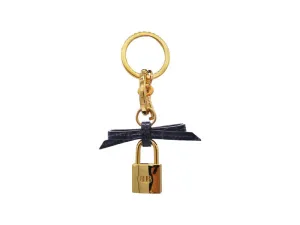 Bow and Padlock Keyring/Bag Charm - Orinoco - Navy