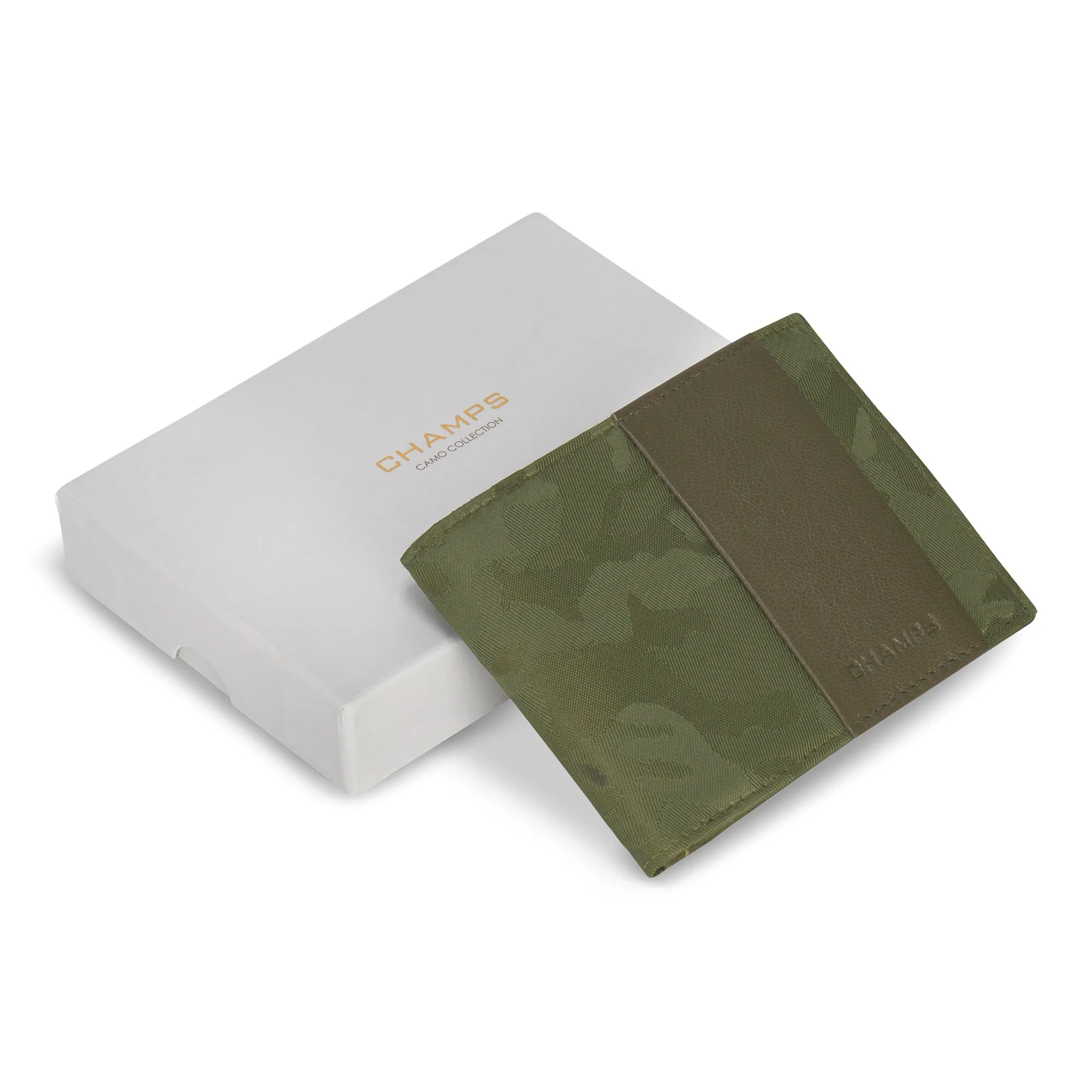 Camo / Leather Bi-Fold Wallet