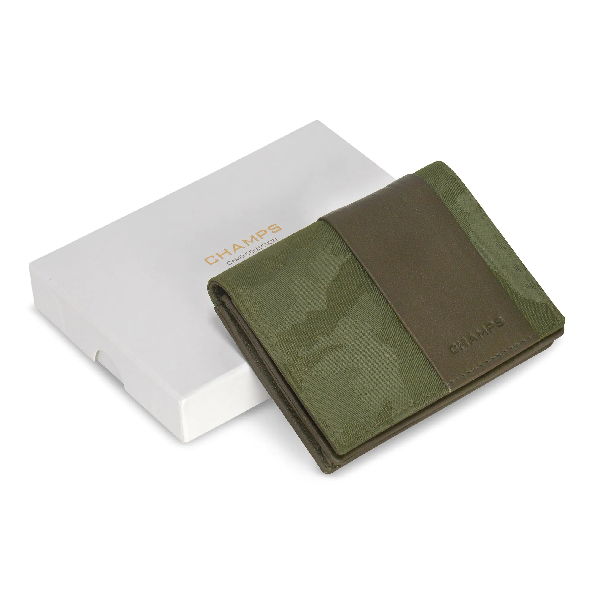 Camo / Leather Cardholder