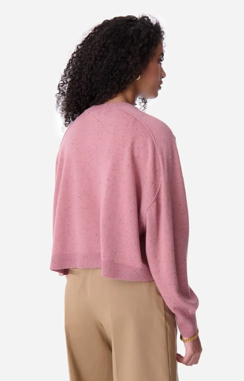 Cardigan Douve 3evc04-v03345 Vieux-Rose