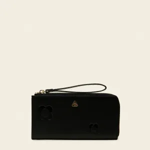 Carrie Long Zip Purse - Scattered Flower Black