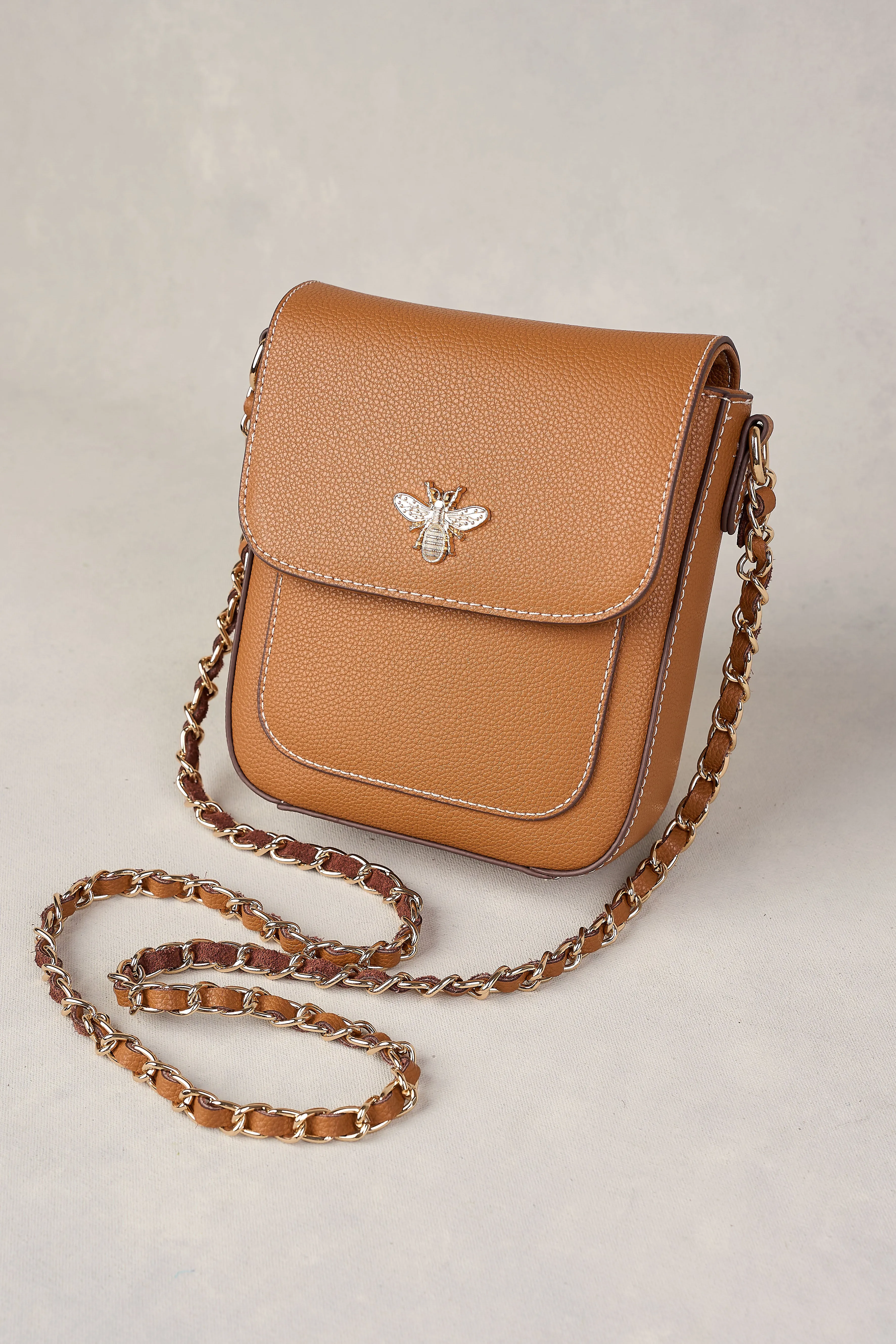 Catriona Leather Crossbody Bag - Tan
