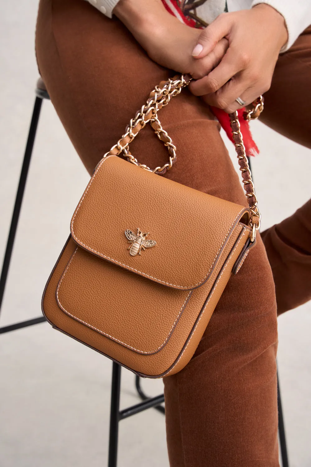 Catriona Leather Crossbody Bag - Tan