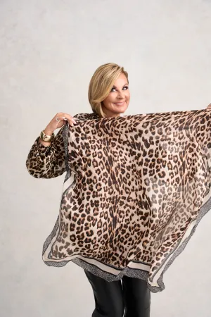 Chyka Leopard Silk Scarf