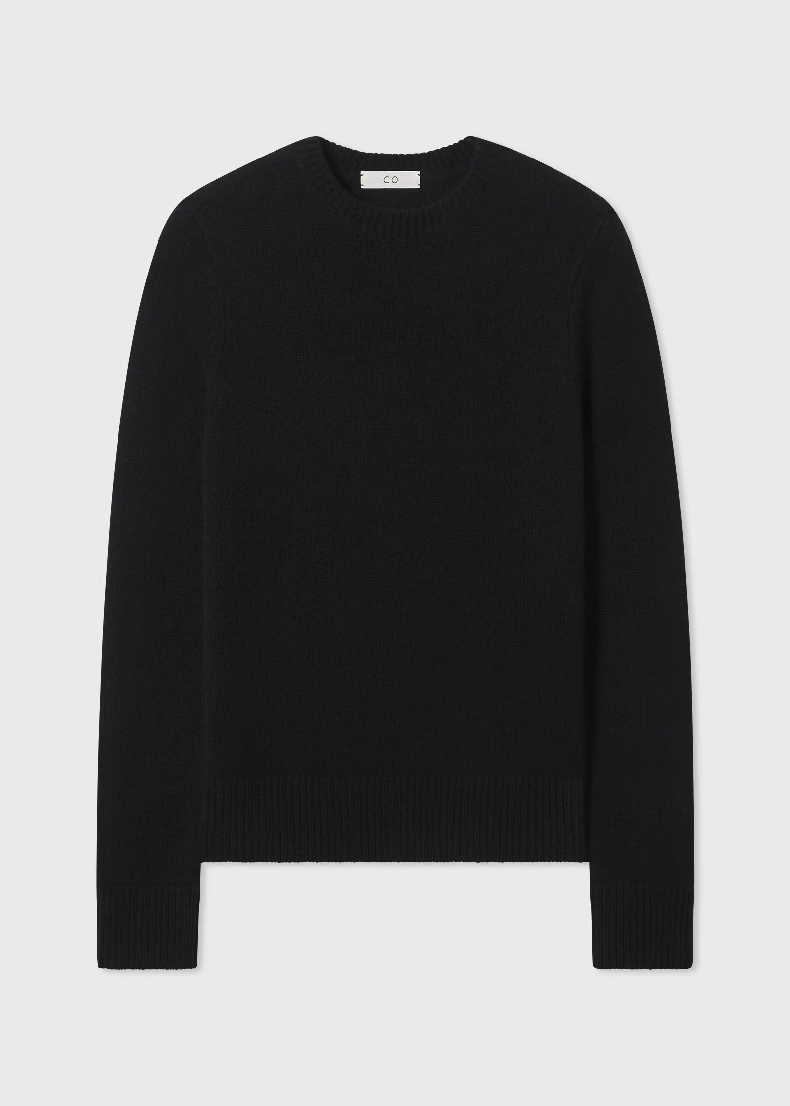 Classic Crew Sweater in Cashmere  - Black