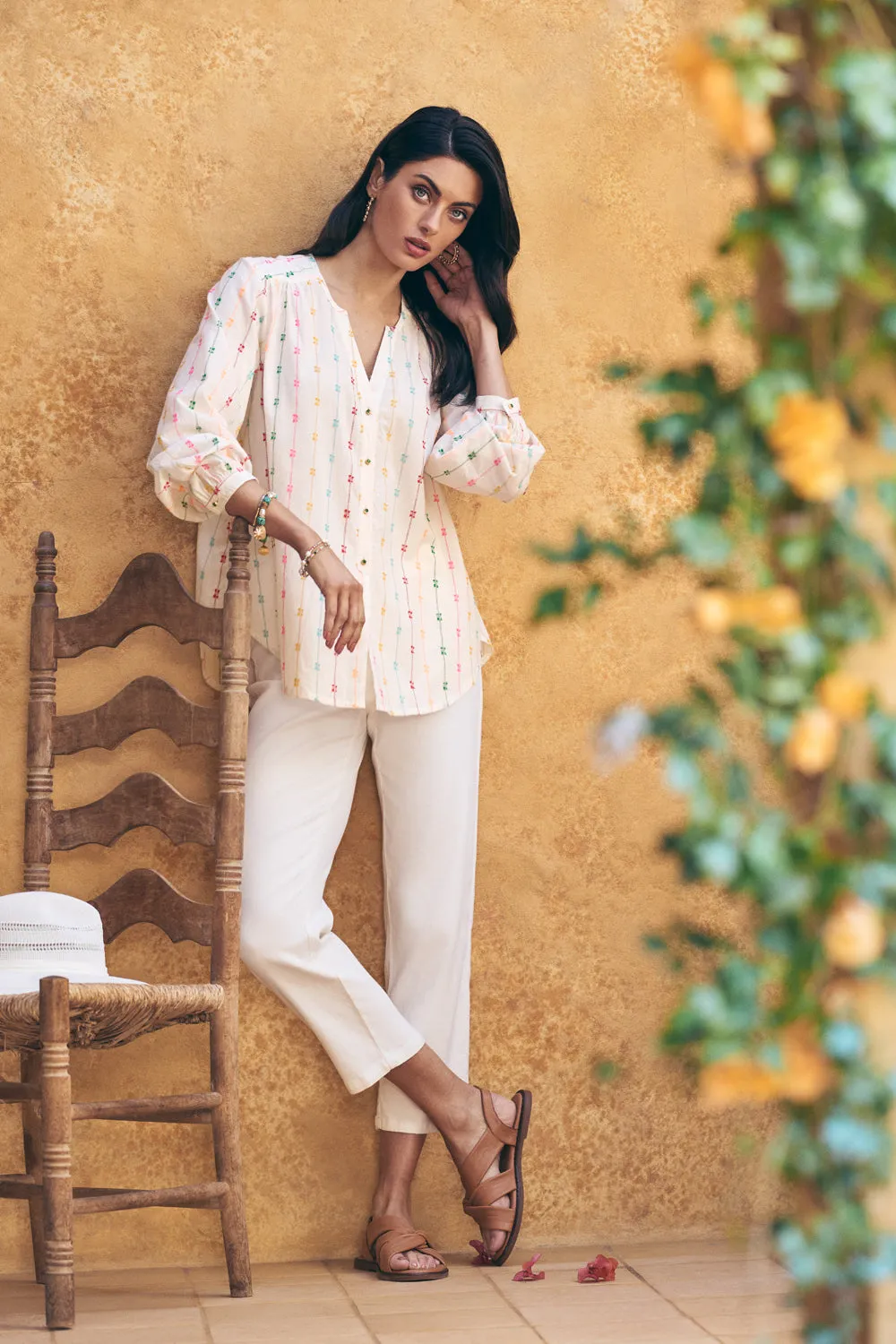 Clip Jacquard Cotton Shirt - Stripe Jacquard