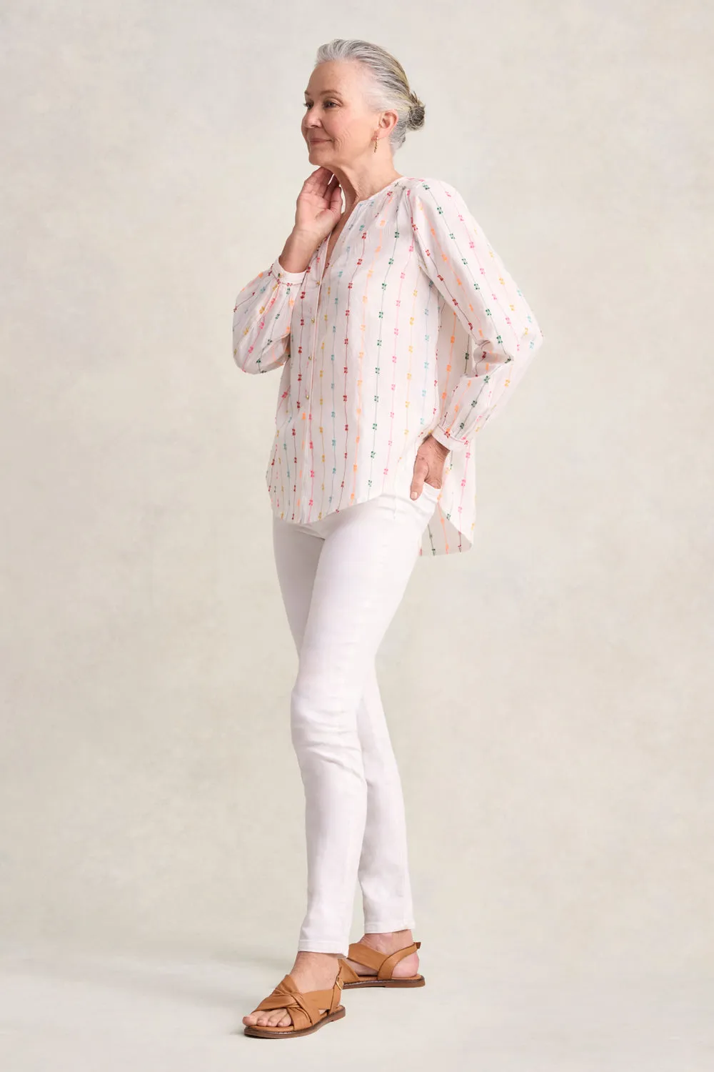 Clip Jacquard Cotton Shirt - Stripe Jacquard