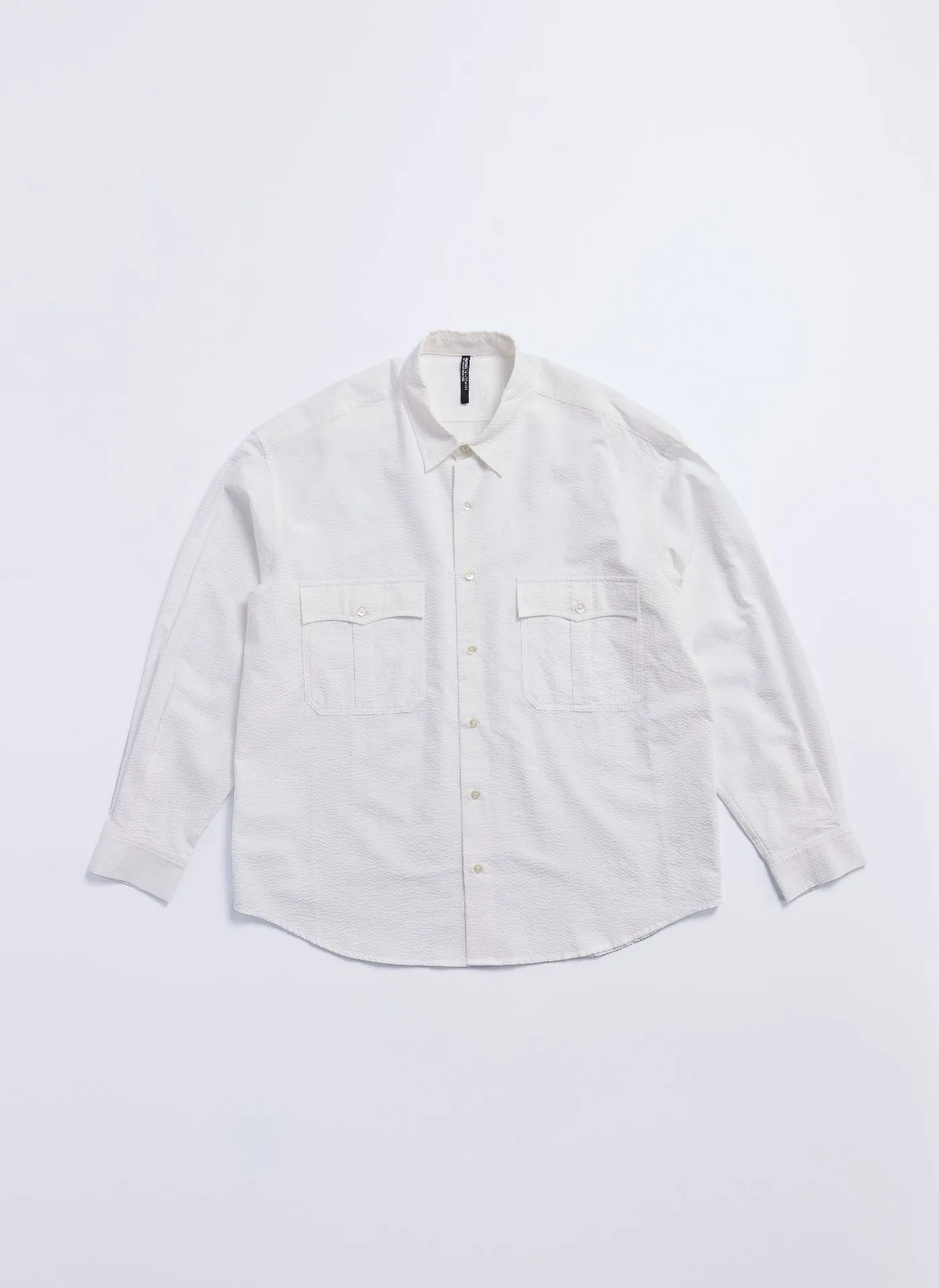 Cotton Seersuker Classic Utility Pocket Shirt