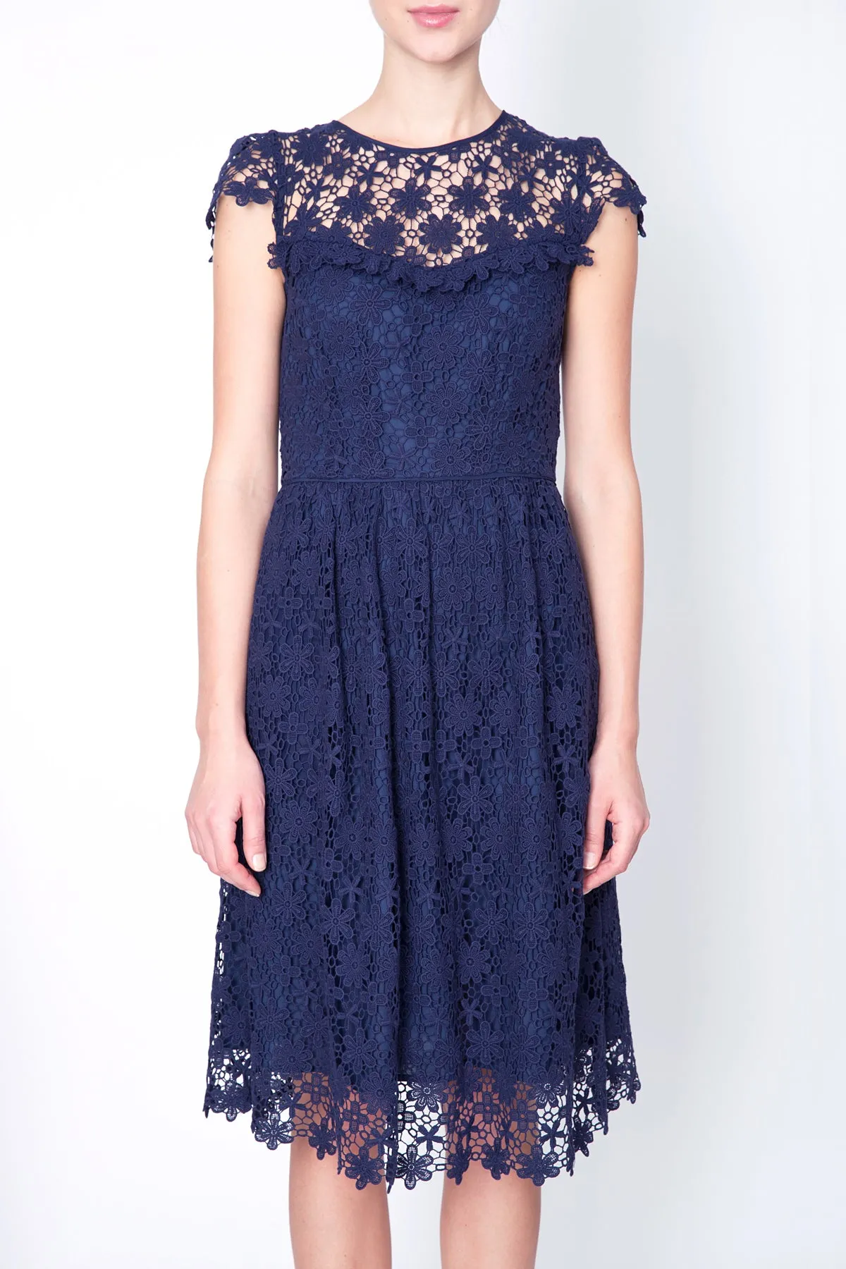 Crochet-Panelled Dress