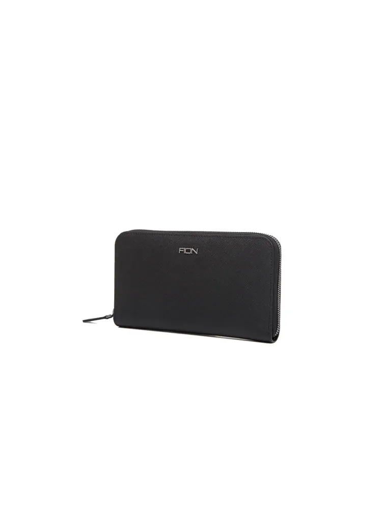 Cross Leather Long Zip Wallet