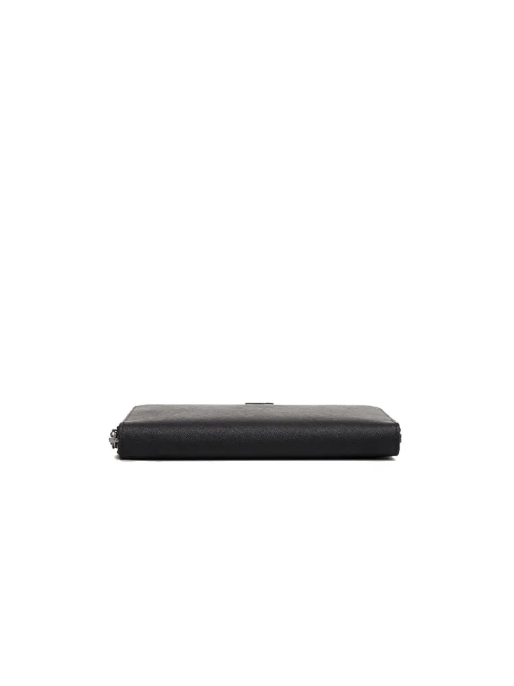 Cross Leather Long Zip Wallet