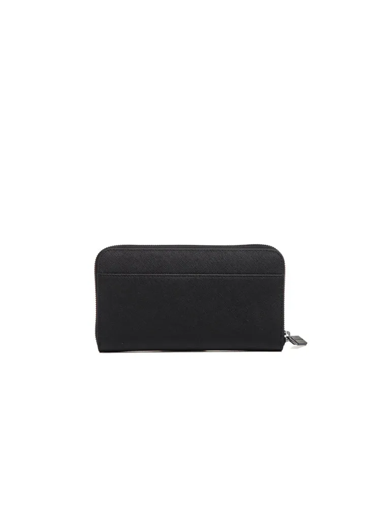 Cross Leather Long Zip Wallet