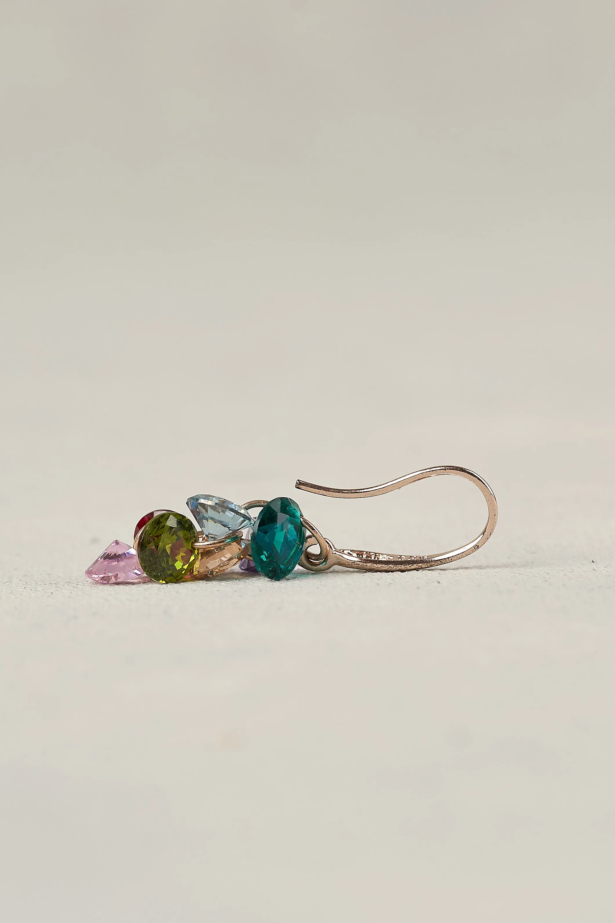 Crystal Droplet Earrings - Lilac
