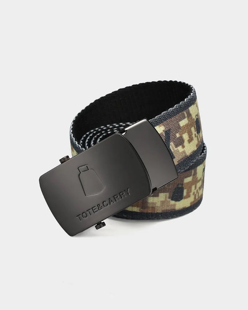 Digital Camouflage Belt in Tangerine