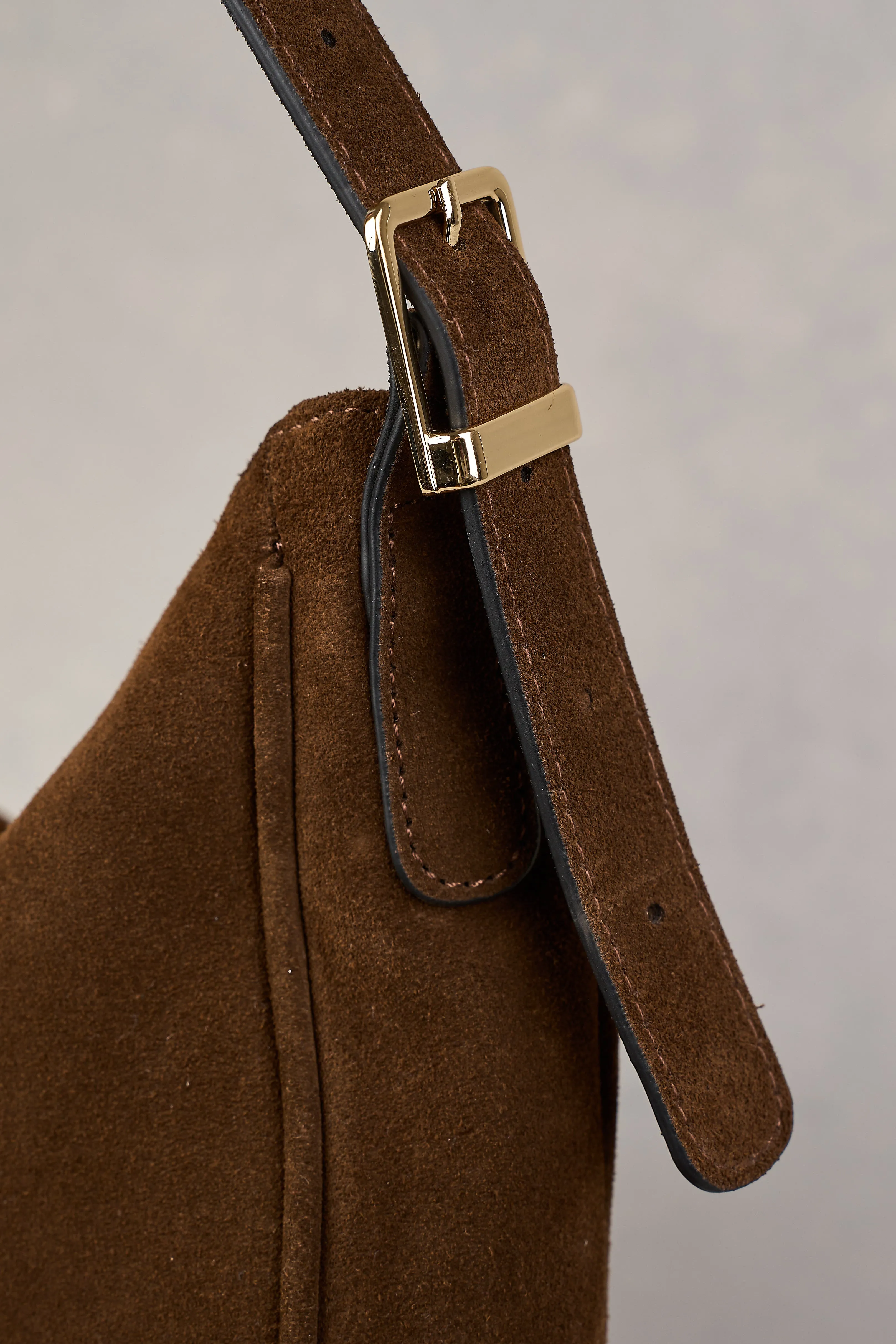 Ebony Suede Handbag - Chocolate