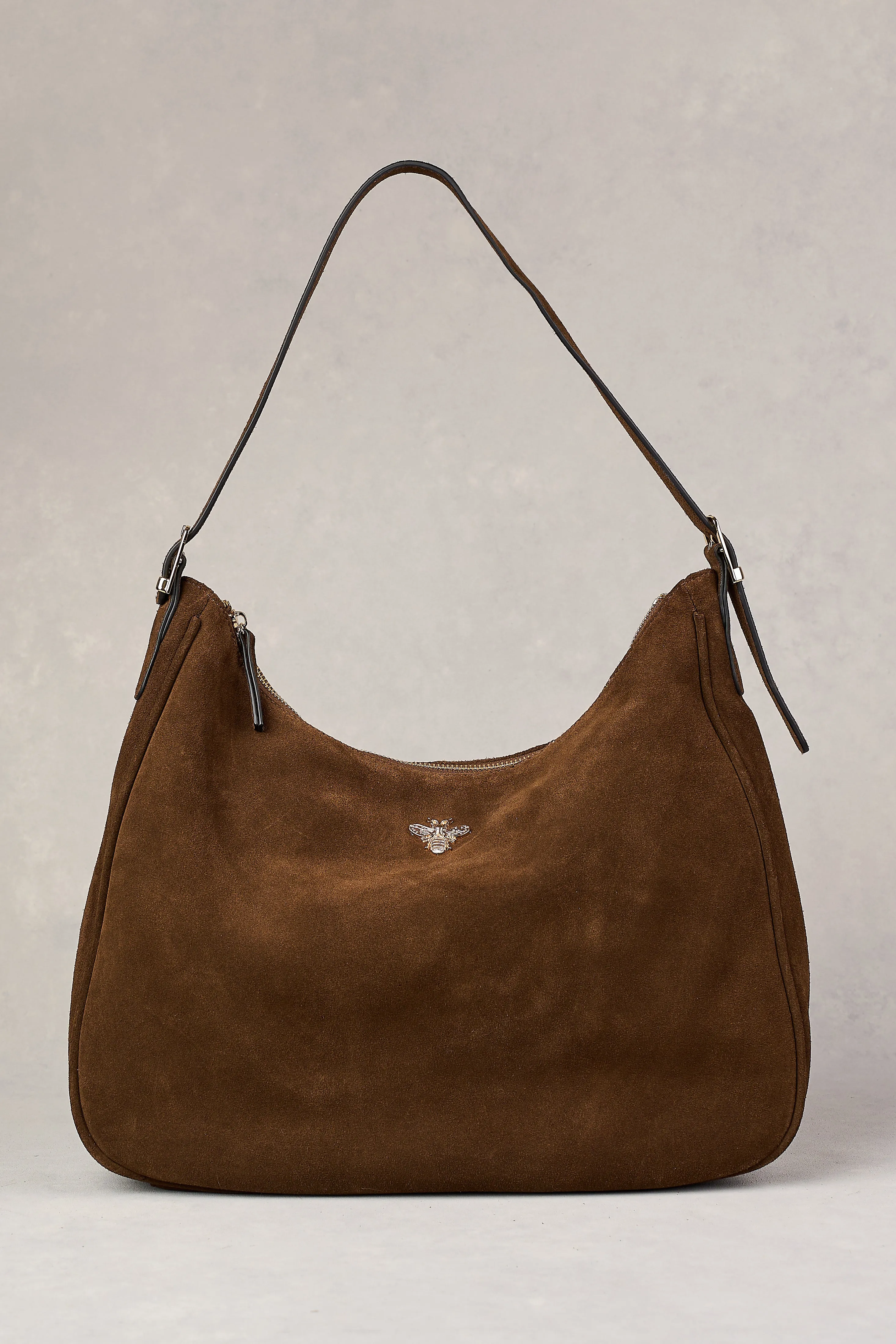 Ebony Suede Handbag - Chocolate