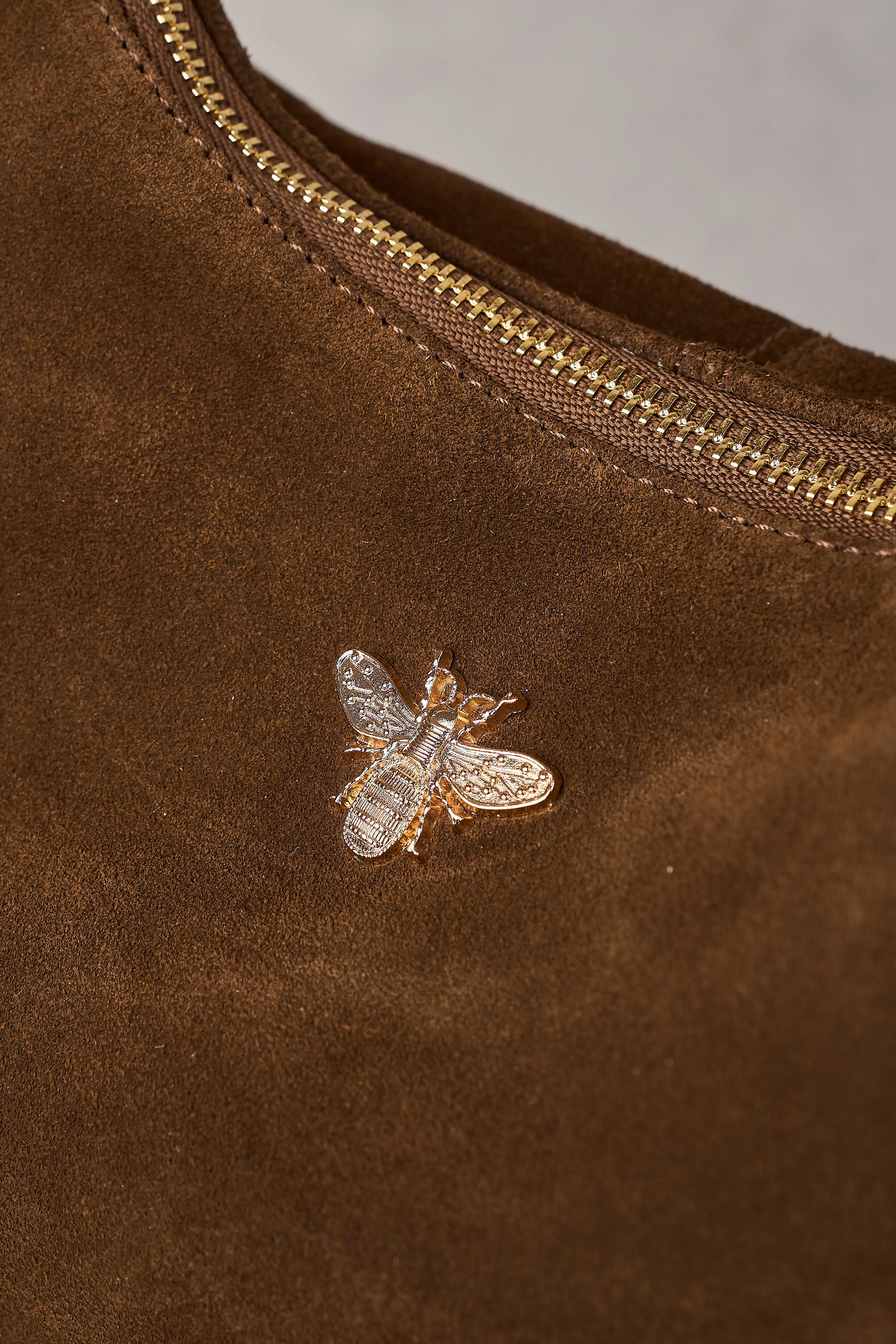 Ebony Suede Handbag - Chocolate