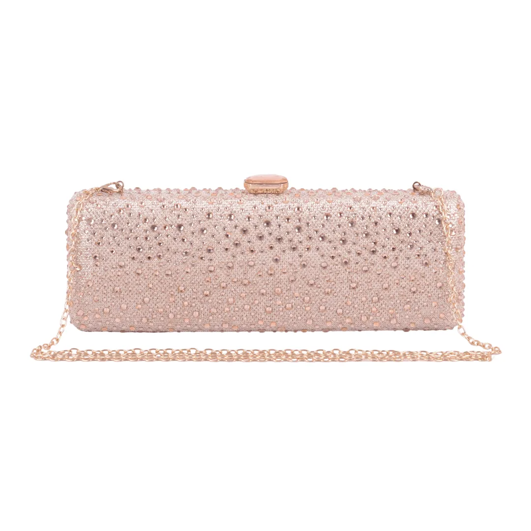 Elongated Rhinestone Clutch