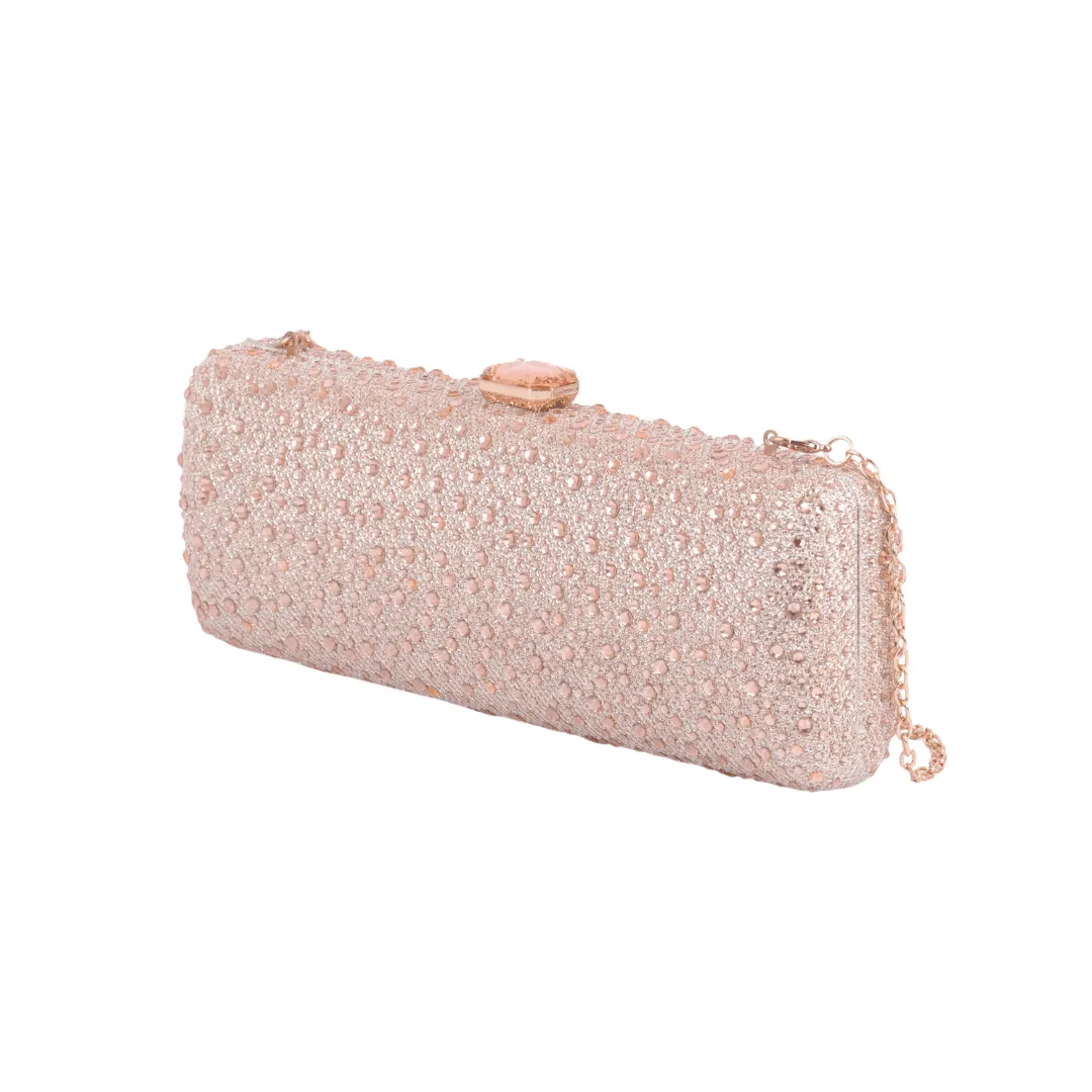 Elongated Rhinestone Clutch