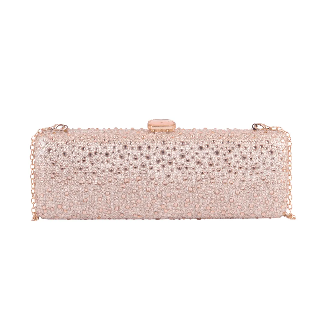 Elongated Rhinestone Clutch