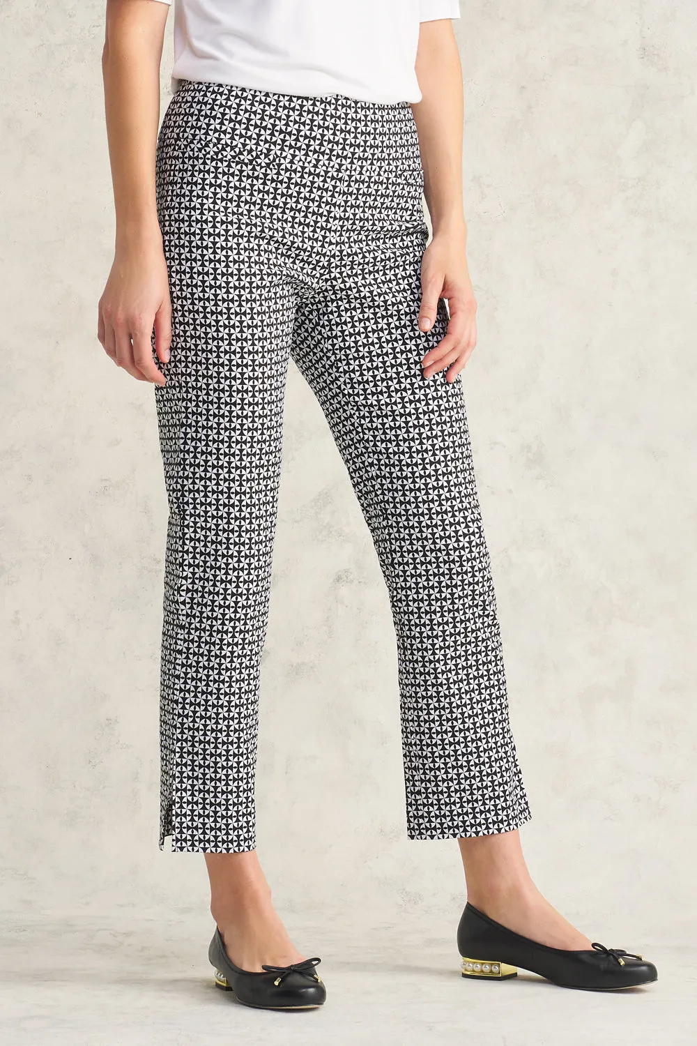 Geo Printed Pant - Black & White Geo